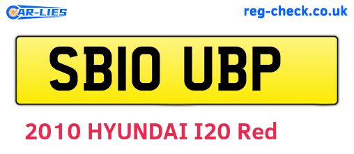 SB10UBP are the vehicle registration plates.