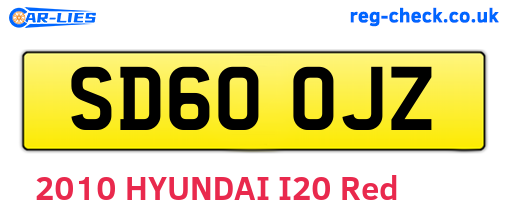 SD60OJZ are the vehicle registration plates.