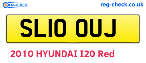 SL10OUJ are the vehicle registration plates.