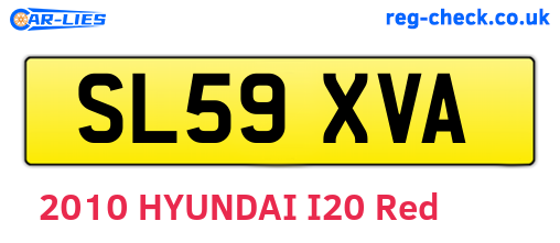 SL59XVA are the vehicle registration plates.