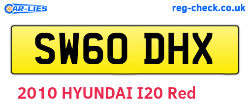 SW60DHX are the vehicle registration plates.