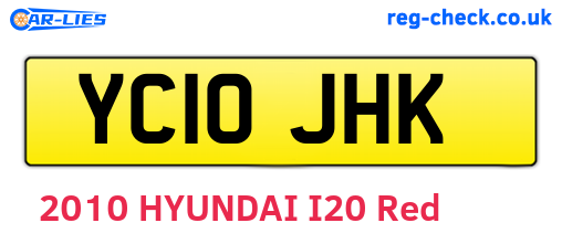 YC10JHK are the vehicle registration plates.