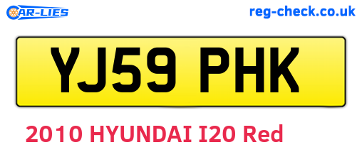 YJ59PHK are the vehicle registration plates.