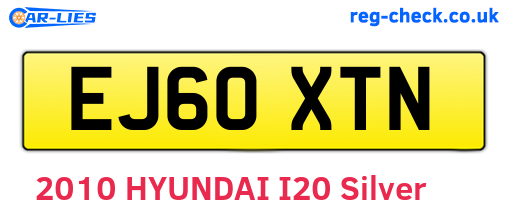 EJ60XTN are the vehicle registration plates.
