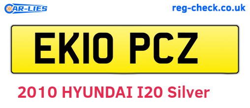 EK10PCZ are the vehicle registration plates.