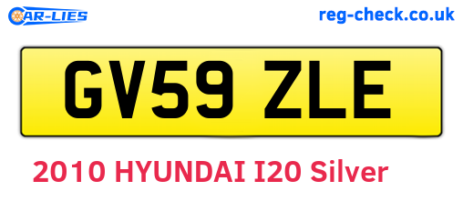 GV59ZLE are the vehicle registration plates.