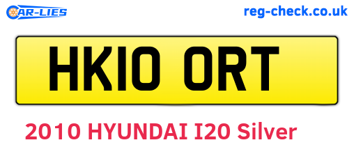 HK10ORT are the vehicle registration plates.