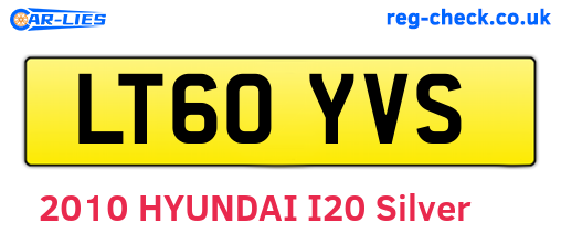 LT60YVS are the vehicle registration plates.