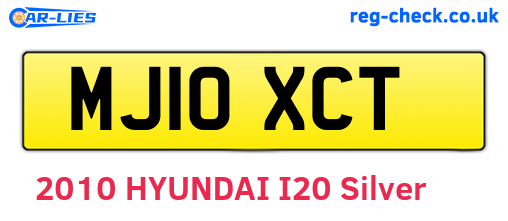 MJ10XCT are the vehicle registration plates.