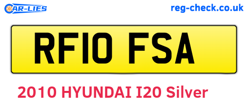 RF10FSA are the vehicle registration plates.