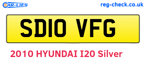 SD10VFG are the vehicle registration plates.