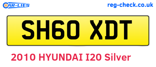 SH60XDT are the vehicle registration plates.