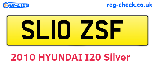 SL10ZSF are the vehicle registration plates.