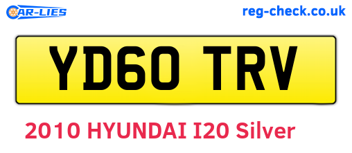 YD60TRV are the vehicle registration plates.
