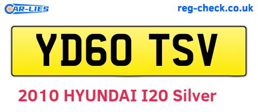 YD60TSV are the vehicle registration plates.