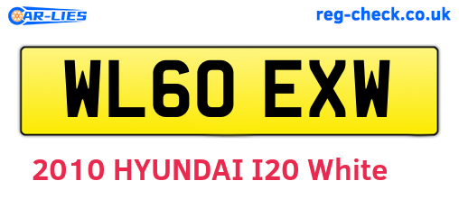WL60EXW are the vehicle registration plates.