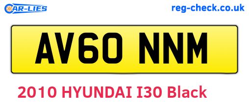 AV60NNM are the vehicle registration plates.