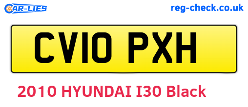 CV10PXH are the vehicle registration plates.