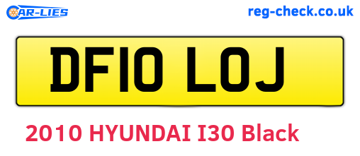 DF10LOJ are the vehicle registration plates.