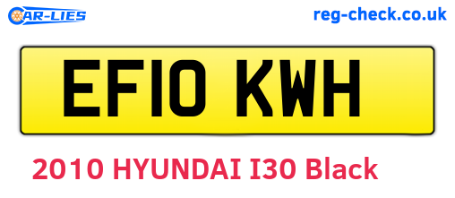 EF10KWH are the vehicle registration plates.