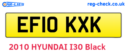 EF10KXK are the vehicle registration plates.
