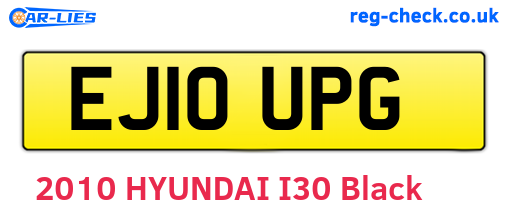EJ10UPG are the vehicle registration plates.
