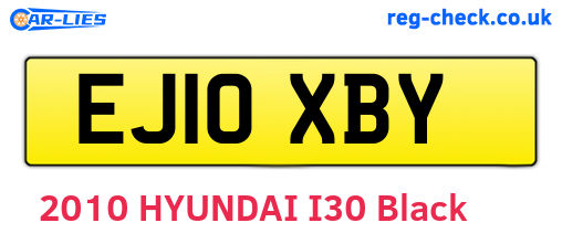 EJ10XBY are the vehicle registration plates.