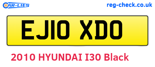 EJ10XDO are the vehicle registration plates.