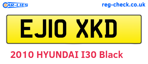 EJ10XKD are the vehicle registration plates.