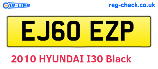EJ60EZP are the vehicle registration plates.