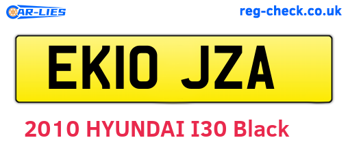 EK10JZA are the vehicle registration plates.