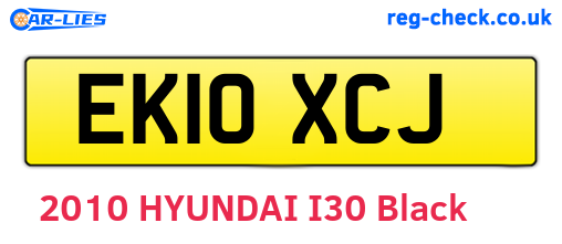 EK10XCJ are the vehicle registration plates.