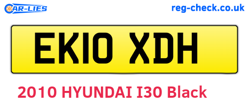 EK10XDH are the vehicle registration plates.