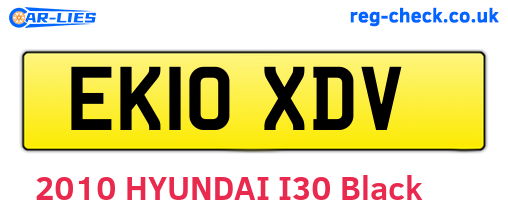 EK10XDV are the vehicle registration plates.