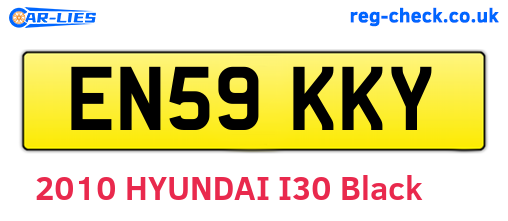 EN59KKY are the vehicle registration plates.