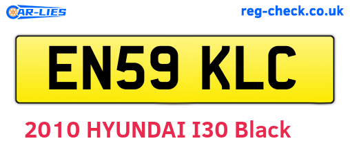EN59KLC are the vehicle registration plates.