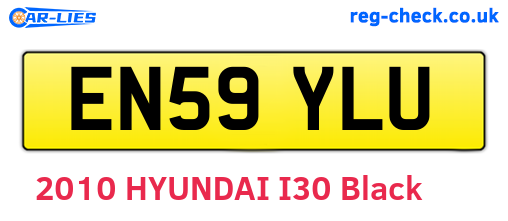EN59YLU are the vehicle registration plates.