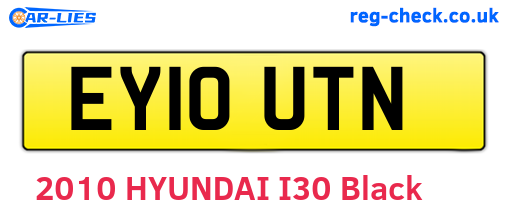 EY10UTN are the vehicle registration plates.