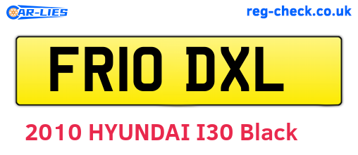 FR10DXL are the vehicle registration plates.