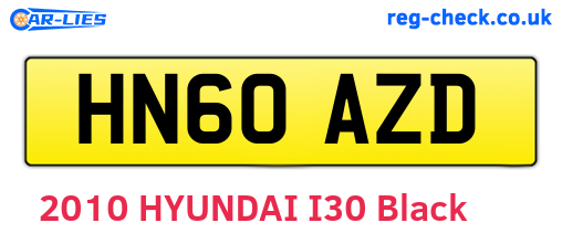 HN60AZD are the vehicle registration plates.