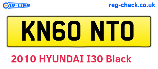 KN60NTO are the vehicle registration plates.