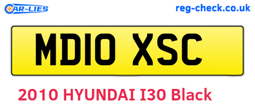 MD10XSC are the vehicle registration plates.