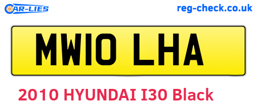 MW10LHA are the vehicle registration plates.