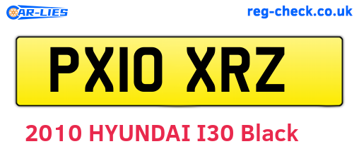 PX10XRZ are the vehicle registration plates.