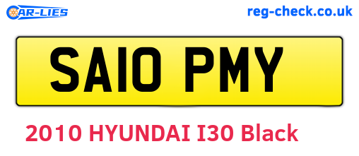 SA10PMY are the vehicle registration plates.