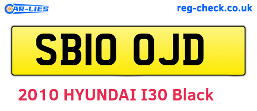 SB10OJD are the vehicle registration plates.