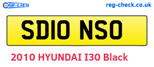 SD10NSO are the vehicle registration plates.