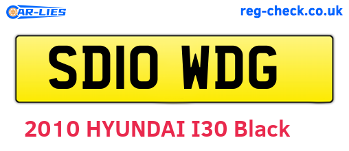 SD10WDG are the vehicle registration plates.