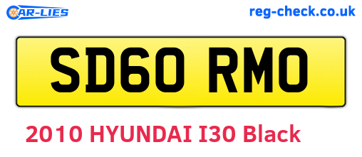 SD60RMO are the vehicle registration plates.