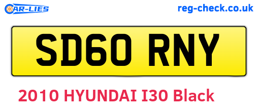 SD60RNY are the vehicle registration plates.
